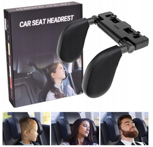 ПОДГОЛОВНИК РЕГУЛИРУЕМАЯ ПОДУШКА ПОДГОЛОВНИК ДЛЯ АВТОМОБИЛЯ ЧЕРНЫЙ