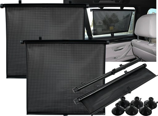 АВТОМОБІЛЬНІ ШТОРКИ РОЗСУВНІ З ПРИСОСКАМИ РУЛОНИ 2x 55см