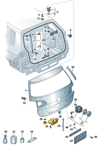 5G0827505C9B9 - ЗАМОК БАГАЖНИКА VW GOLF 14-