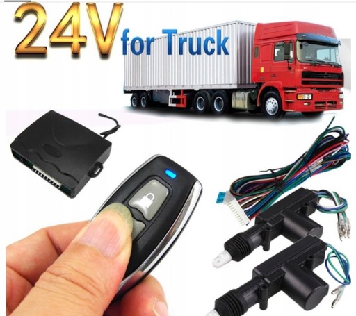 0014 - ЦЕНТРАЛЬНИЙ ЗАМОК З НАБОРОМ ДИСТАНЦІЙНОГО КЕРУВАННЯ 24В TIR ПРИВОДИ