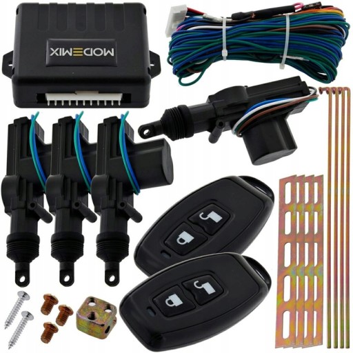 Ster97 - ЦЕНТРАЛЬНЫЙ ЗАМОК НАБОР 4 ДВЕРНЫЕ ПРИВОДЫ 2 ПУЛЬТА ДИСТАНЦИОННОГО УПРАВЛЕНИЯ