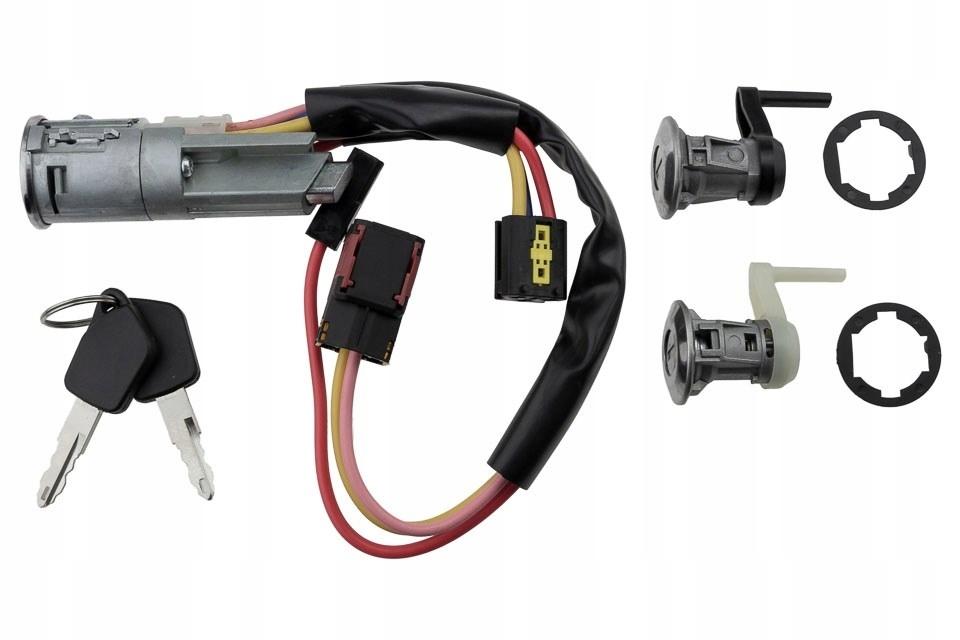 WZ-156153 - ЗАМОК ДВЕРИ ЛЕВЫЙ + ПРАВЫЙ + ПЕРЕКЛЮЧАТЕЛЬ ЗАЖИГАНИЯ PEUGEOT 206 98-