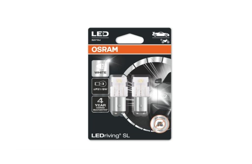 17.01.2024.6.2154 - Світлодіодна лампа OSRAM LEDRIVING 2 шт 7528DWP - 02B 2W/12V BAY15D P21 / 5W WHITE