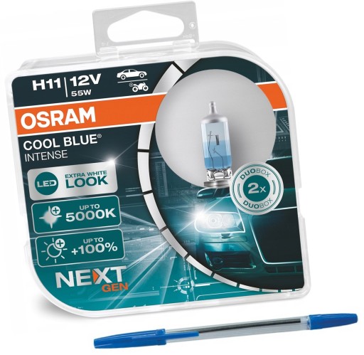 64211CBN-HCB - ЛАМПА OSRAM H11 12 В 55 Вт PGJ19-2 ХОЛОДНЫЙ СИНИЙ ИНТЕНСИВНЫЙ ДО 5000К ДУО КОРОБКА БЕСПЛАТНО