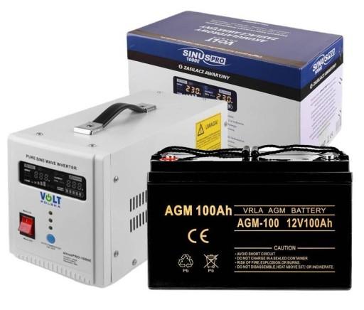 ДБЖ ДБЖ 1000W + AGM БАТАРЕЯ 100Ah