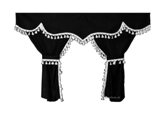 ШТОРЫ НА ОКНА ДЛЯ КАБИНЫ ГРУЗОВИКА, УНИВЕРСАЛЬНЫЕ, ЧЕРНЫЕ