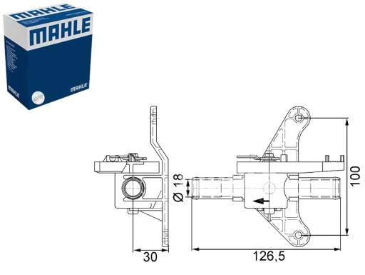 CV 5 000P - КЛАПАН ОТОПИТЕЛЯ MERCEDES ACTROS OM541.920-OM542.944 04.96- MAHLE