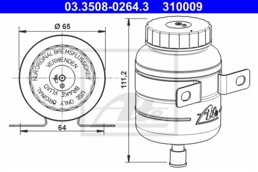 03.3508-0264.3 - РАСШИРИТЕЛЬНЫЙ БАК 310009 03.3508-0264.3 АТЕ