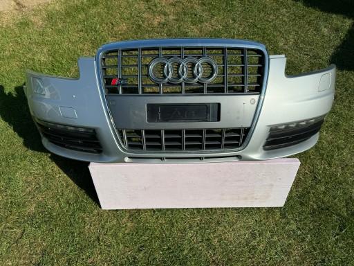 ZDERZAK ATRAPA GRILL LED DRL LEDY CZUJNIKI PARKOWANIA AUDI S6 C6 2006-2011 A6 C6 - ПЕРЕДНИЙ БАМПЕР КОМПЛЕКТАЦІЯ PDC ДАТЧИКИ Світлодіоди AUDI S6 C6 06-11 ФАРБА: LY7W