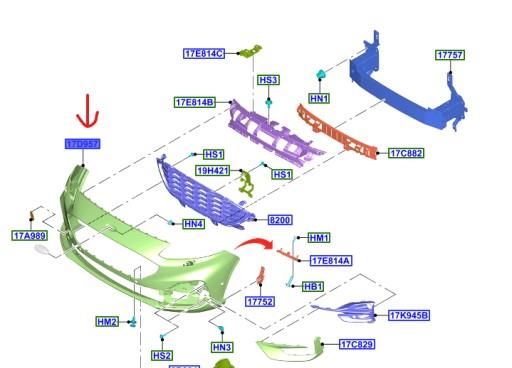 1532603 - Эмблема значок Ford Focus Mk3 сзади 8u5a-19H250-CA