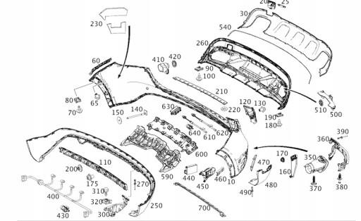 A15688000409999 - КОВРИК ЗАДНЕГО БАМПЕРА MERCEDES GLA