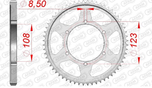 92220-60 - ЗІРОЧКА ЗАДНЯ ЗАДНЯ AFAM APRILIA RS4 RS 4 TUONO 125