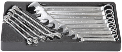 НАБІР 14 шт. - ГАЙКОВІ КЛЮЧІ + КЛЮЧІ ТРОСОВІ