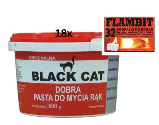 НАБІР 18xBlack Cat паста з охорони праці для миття рук 500 г + FLAMBIT KITCHEN ВХОДИТЬ У ВАРТІСТЬ