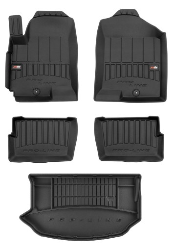 КОМПЛЕКТ резиновых 3D ковриков в салон Kia Soul 1 XL 2008-2013 г.
