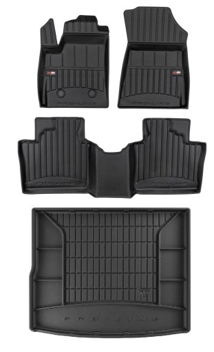 КОМПЛЕКТ резиновых ковриков 3D коврик Renault Espace 6 с 2023 г. - 7 человек с