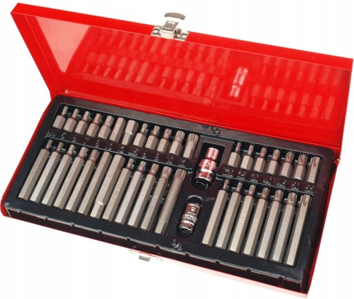 НАБІР 40 КЛЮЧІВ З ГОЛОВКОЮ SPLINE TORX SPLINE CR-V В МЕТАЛЕВІЙ КОРОБЦІ 30ММ 75ММ