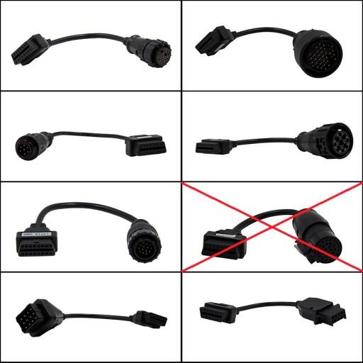 НАБОР АДАПТЕРОВ OBD-II ДЛЯ ГРУЗОВЫХ ГРУЗОВИКОВ 7 шт. «IVECO 30PIN отсутствует»