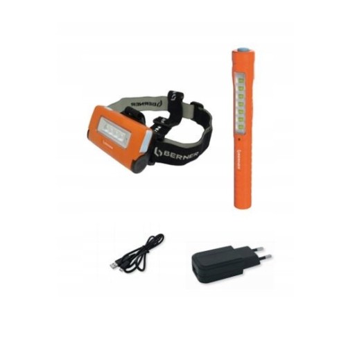 BERNER НАЛОБНИЙ ЛІХТАР + РУЧКА + ЗАРЯДНИЙ ПРИСТРІЙ