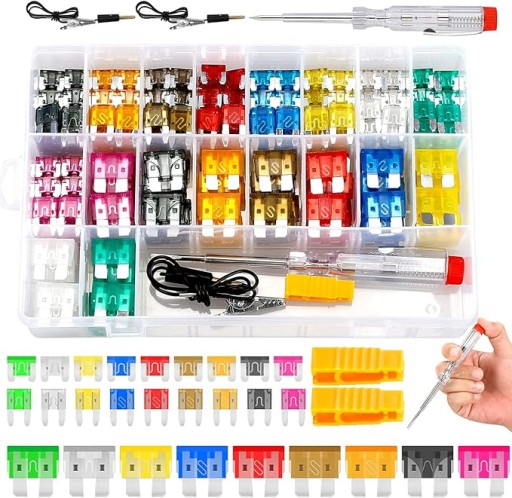 НАБОР ПРЕДОХРАНИТЕЛЕЙ, 306 ШТ. СТАНДАРТНЫЙ МИНИ-ТЕСТЕР СЪЕМНИКА