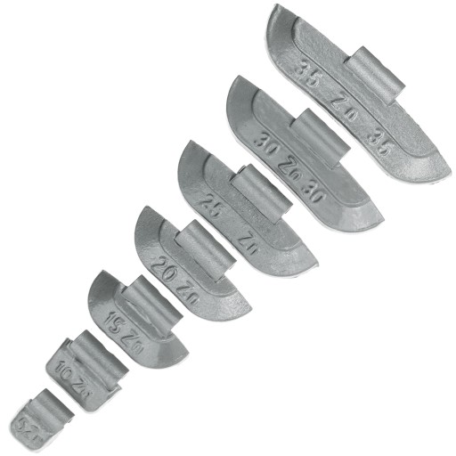 НАБОР ЦИНКОВЫХ ГИР, НАСТРОЕННЫХ ДЛЯ СТАЛЬНЫХ КОЛЕС 5-35G, 175 ШТ. СТИКС