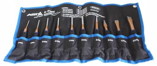 НАБОР ДОЛОТО И ПУАНСОНОВ С РУЧКОЙ 10 шт. А-С10ПК