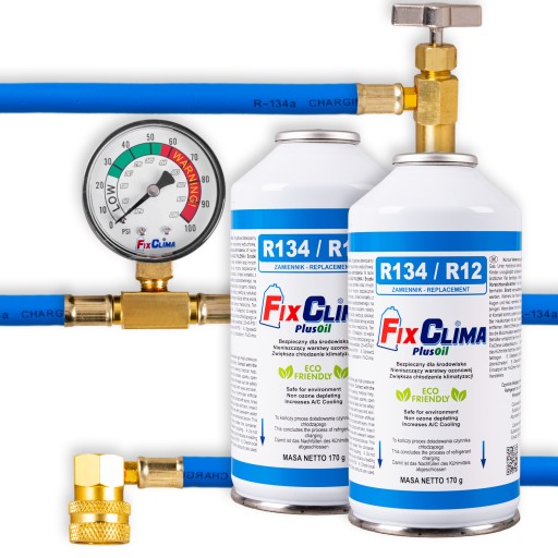 Комплект для заправки кондиціонера 2x газ холодоагент AUT R134A