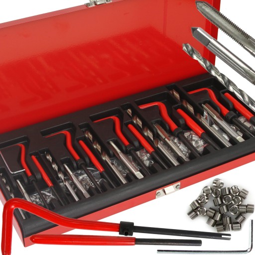 РЕМОНТНИЙ НАБІР РІЗЬБИ M5-M12 РІЗЬБОВІ МІТЧИКИ 131 шт. РЕМОНТНИЙ НАБІР