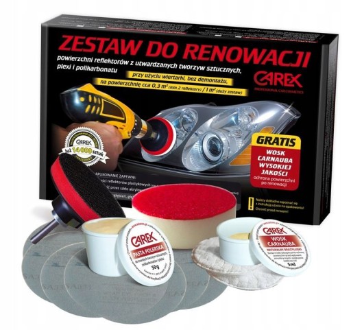 CAREX НАБІР ДЛЯ ПОЛІРУВАННЯ ФАР CAREX01