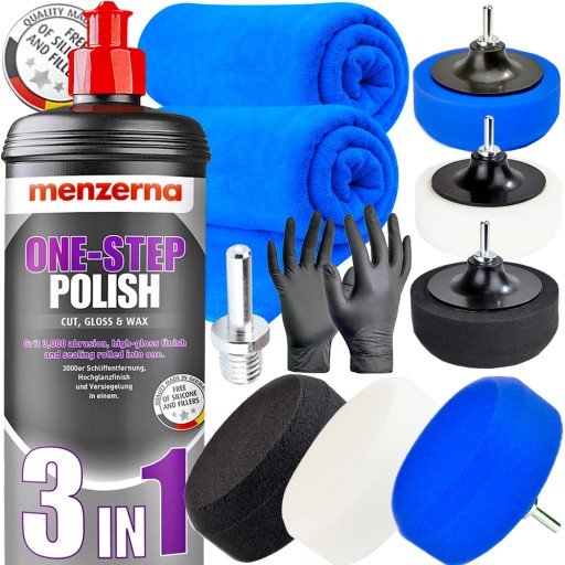 НАБОР ДЛЯ ПОЛИРОВКИ АВТОМОБИЛЯ MENZERNA ГУБКА 3 В 1