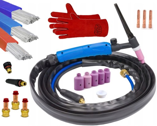 TIG ЗВАРЮВАЛЬНИЙ КОМПЛЕКТ ТРИМАЧ ДРОТИ АКСЕСУАРИ