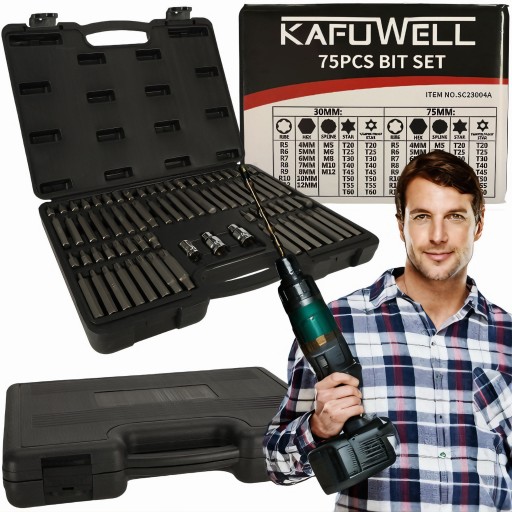 НАБІР ВИКРУТОК НАКОНЕЧНИКИ IMBUS БІТИ 3 РЕДУКЦІЇ 75 EL KAFUWELL ЧОХАЛ