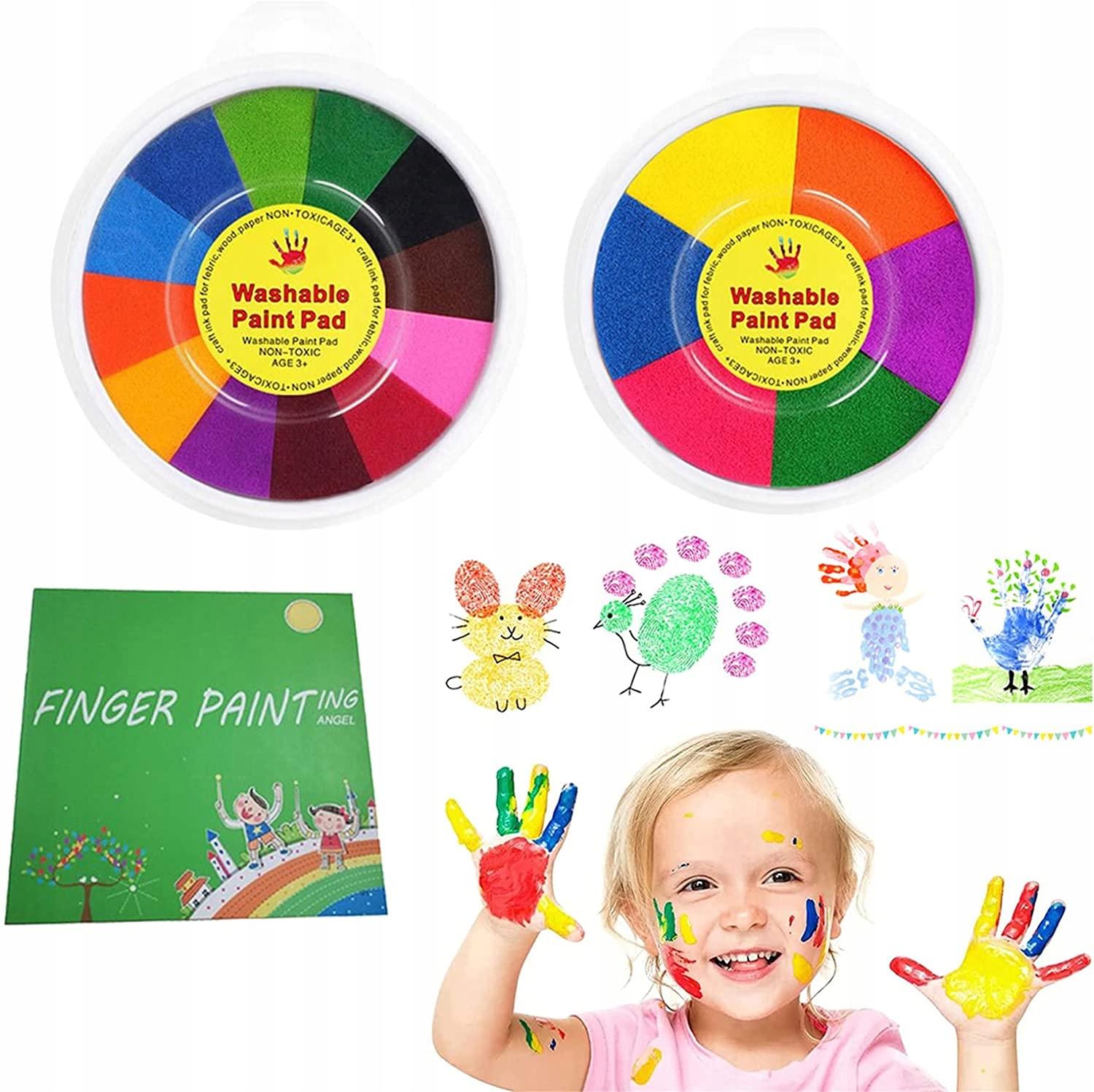 НАБІР ДЛЯ МАЛЮВАННЯ ПАЛЬЦЯМИ МИЮТЬСЯ ЧОРНИЛО