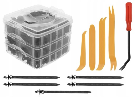 НАБІР КЛІПС, ОТКРИВКИ, КЛІПС ДЛЯ АВТО, 630 шт.