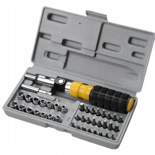 НАБІР КЛЮЧІВ ТОРЦОВИХ, ВИКРУТОК, 41 шт., шестигранні ключі, хрестові головки та ін.