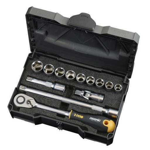 НАБОР КЛЮЧЕВЫХ КЛЮЧЕЙ 1/2 ДЮЙМА ЭРГОНИЧЕСКАЯ ТРЕЩОТКА 13 предметов Систейнер FELO TANOS