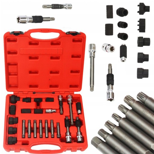 НАБІР КЛЮЧІВ ДО ГЕНЕРАТОРА З МУФТОЮ, 24 ЕЛЕМЕНТА.