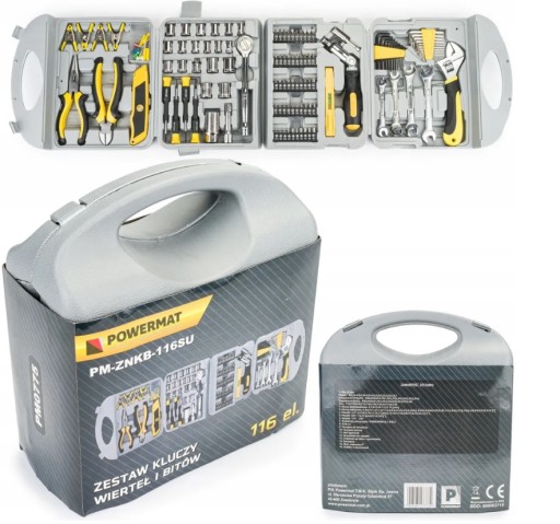 НАБІР КЛЮЧІВ І БІТ 116 шт. CR-V НАБІР ІНСТРУМЕНТІВ ДЛЯ СКЛАДНОГО ЧОХЛА