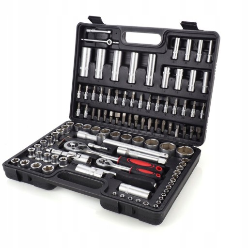 НАБОР ТОРЦЕВЫХ КЛЮЧЕЙ 108 ЭЛ. ХРОМ ВАНАДИЙ, ПОГРЕМЧИКИ, КОРПУС