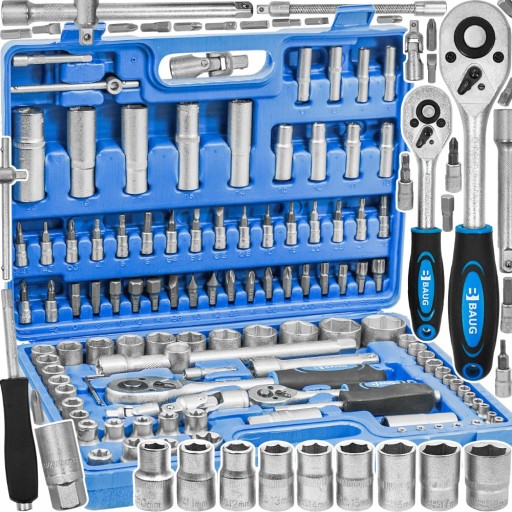 НАБІР КЛЮЧІВ НАКИДНИЧНИХ 108 ЕЛ. CRV ТРІЗКАТКИ 1/4