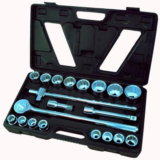 НАБОР ТОРЦЕВЫХ КЛЮЧЕЙ 3/4'' 12-УГЛОВЫХ, 20 ЭЛЕМЕНТОВ.
