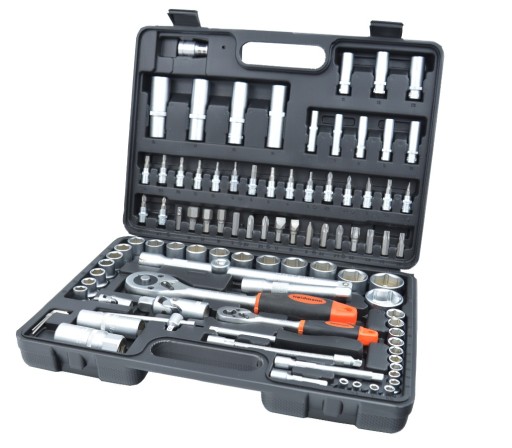 НАБІР КЛЮЧІВ ГАЙКОВИХ GEKO G10151 108 ЕЛ. Чохол для розеток 1/4 1/2 TORX