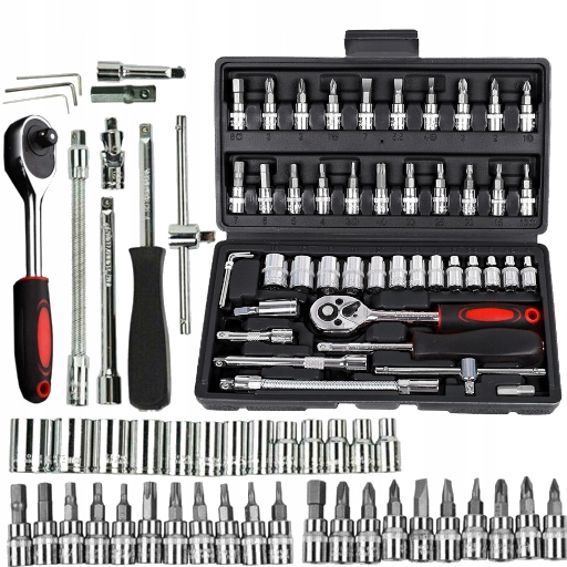 НАБІР КЛЮЧІВ НАКИДНИХ НА 46 ЕЛЕМЕНТІВ CR-V TORX В ЧОХАЛІ