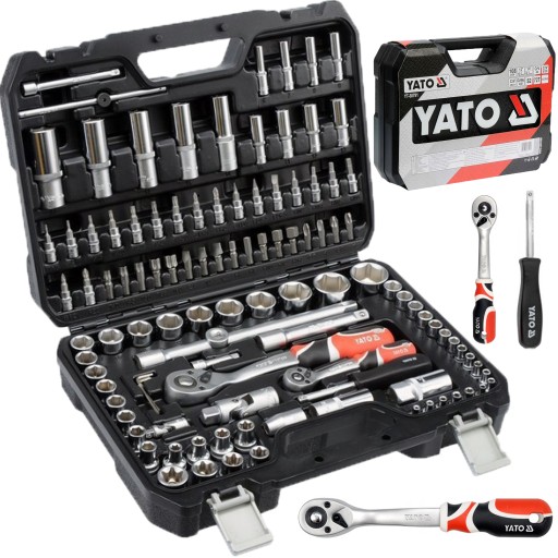 НАБІР КЛЮЧІВ НАКИДНИХ З ТРІСПОВИКОМ 108 ЕЛЕМЕНТІВ ЯТО