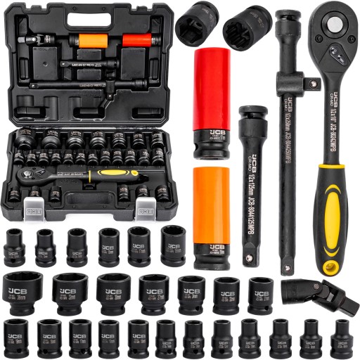 НАБОР УДАРНЫХ ТОРЦЕВЫХ КЛЮЧЕЙ УДАРНЫЕ ГОЛОВКИ КОЛЕСНЫЙ КЛЮЧ 32e 1/2 JCB