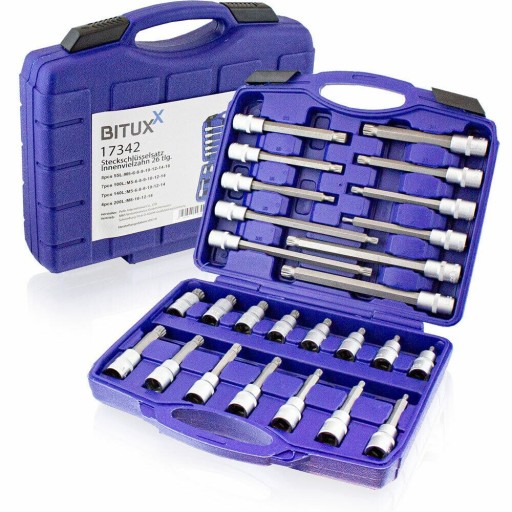 НАБІР ТОРЦЕВИХ КЛЮЧІВ З 26 ЧАСТИНАМИ.