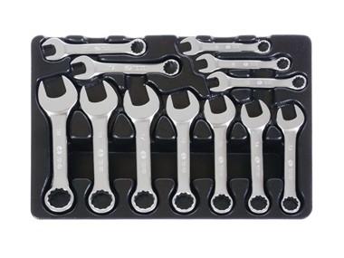 НАБОР КОРОТКИХ НАКИДНЫХ КЛЮЧЕЙ, 12 шт. 8–19 мм