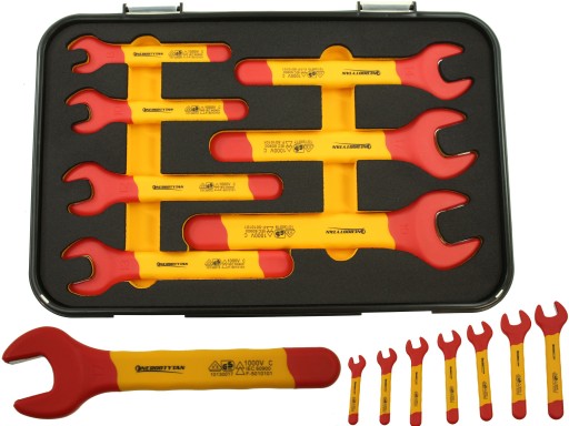 НАБІР ІЗОЛЬОВАНИХ ГАЙКОВИХ КЛЮЧІВ 8-19мм / 7 ШТ. - 1KV