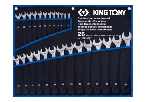 НАБІР КЛЮЧІВ КОМБІНОВАНИХ 26 шт. 6 - 32 мм Король Тоні