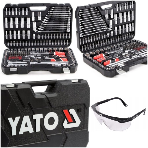 НАБОР ТОРЦЕВЫХ КЛЮЧЕЙ YATO 216. ТОРЦЕВЫЕ НАСАДКИ 1/4 1/2, ПЕРЕХОДНИК С ТРЕЩОТКОЙ